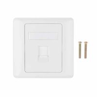 Single Port RJ45 Wall Flat Face Plate